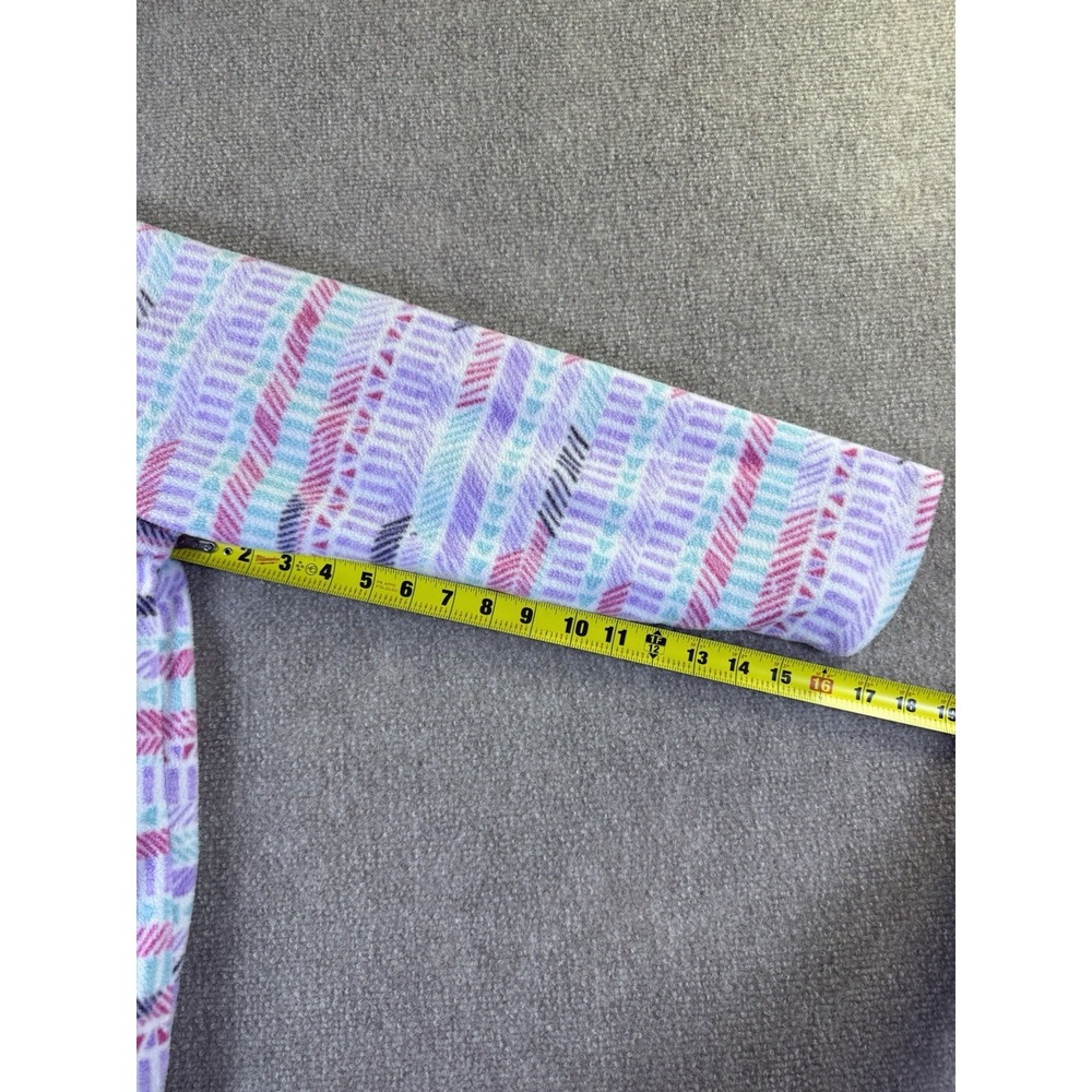 Eddie Bauer Girls Reversible Windbreaker/Fleece Hooded Jacket Size L Purple/Teal - Picture 9 of 14